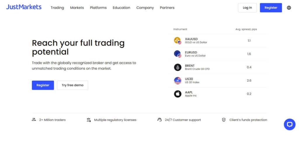Just Markets Forex Brokers In India