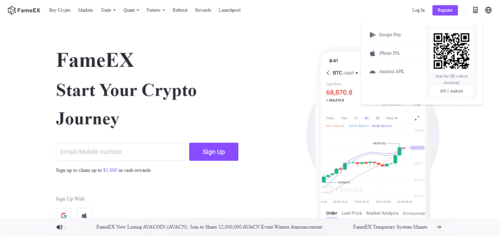 FameEX Crypto Exchanges In Estonia