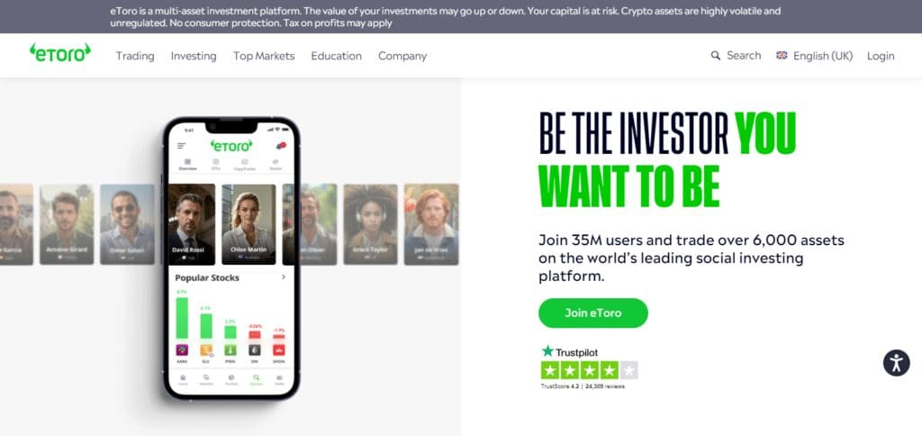 Mudrex  Alternative Exchange eToro