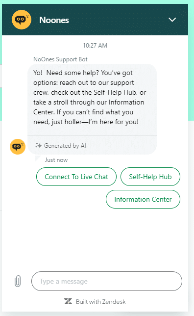 Noones Exchange Customer Support