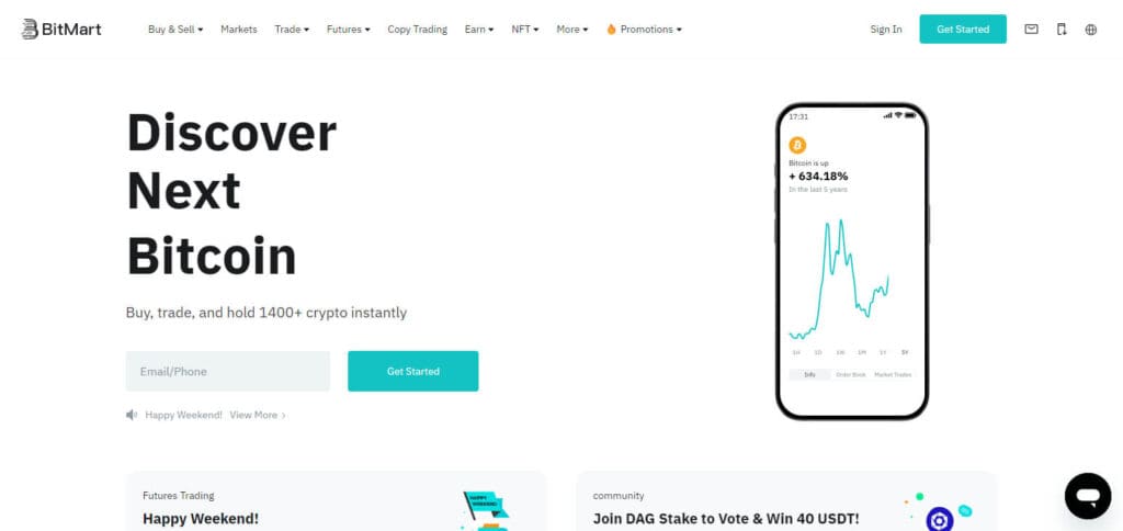 BitMart Best P2P crypto Exchange In China