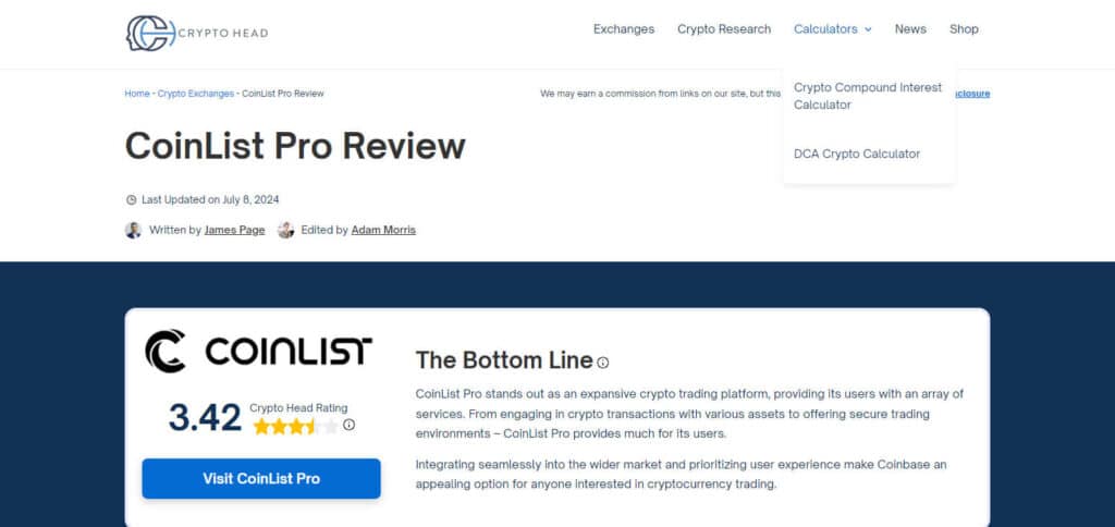Coinlist Pro Crypto Exchanges in Asia