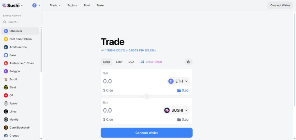 12 Best Decentralized Exchange (DEX) Aggregators 11 SushiSwap Decentralized Exchange (DEX) Aggregators