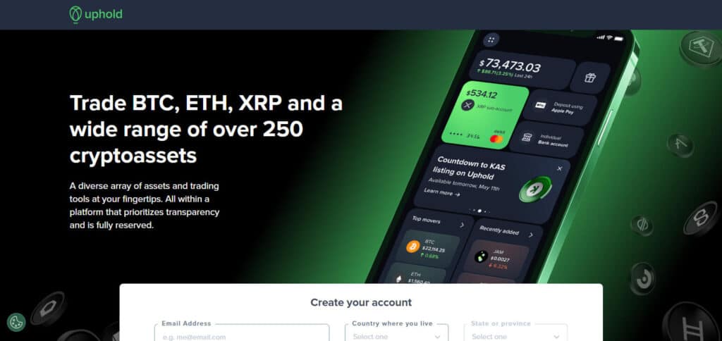 Uphold Crypto Exchanges To  Buy Bitcoin Cash (BCH) in Greece