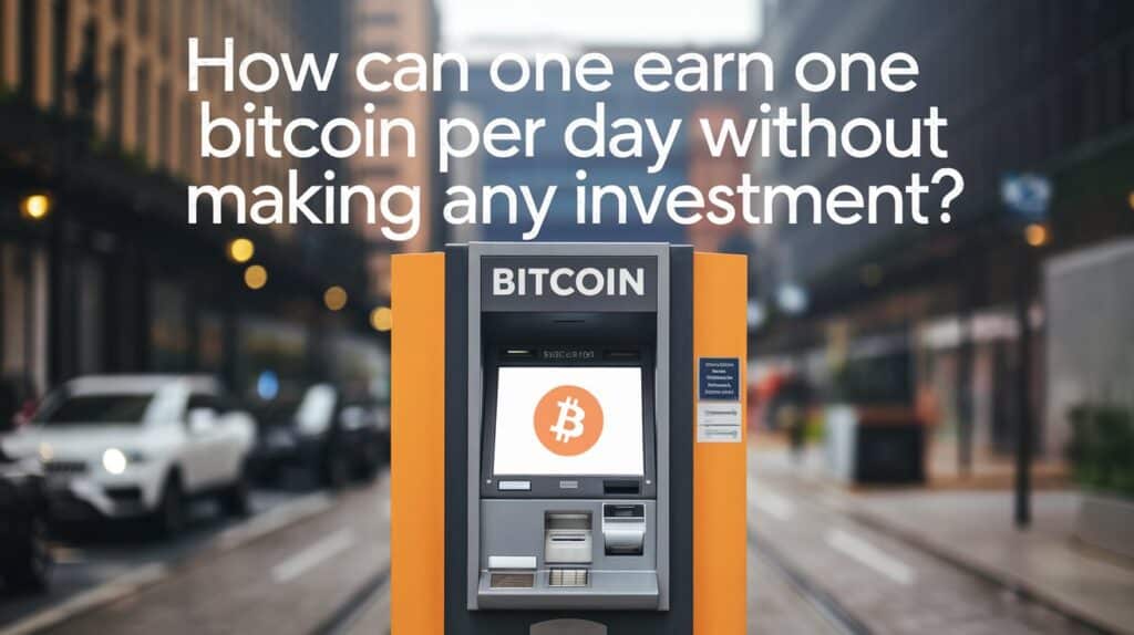 How Can One earn one Bitcoin Per Day Without Making Any Investment?