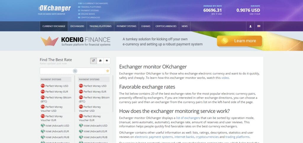 Okchanger.com Alternative to BestChange
