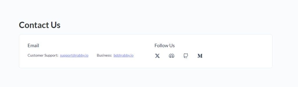 Rabby Wallet Support