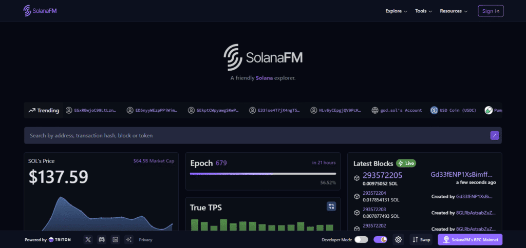 Solscan Alternative Solana.fm