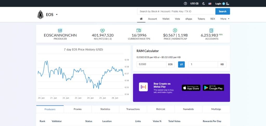 Bloks.io Wallet