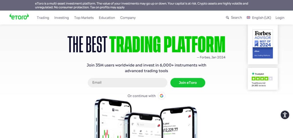 11 Best App To Practice Crypto Trading In 2024 3 eToro Best App To Practice Crypto Trading