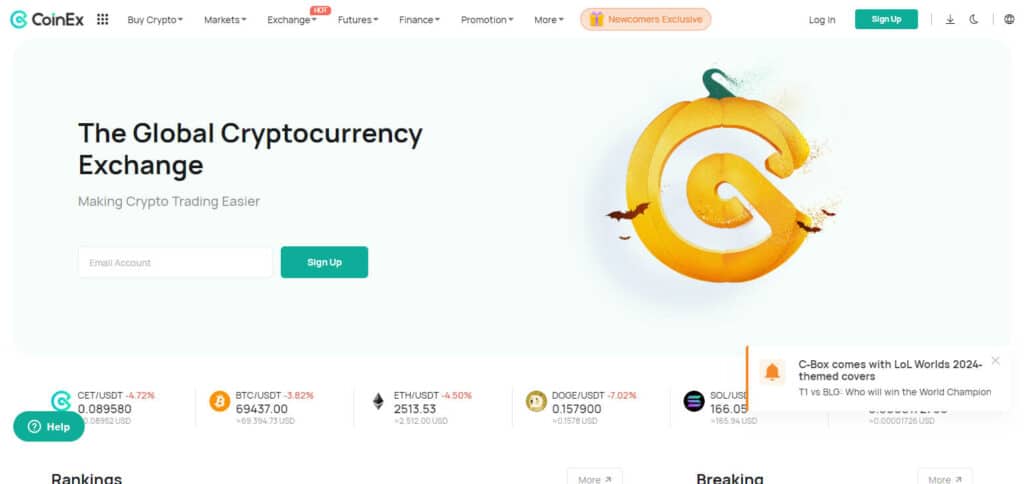 CoinEX Solona Coin Exchange 