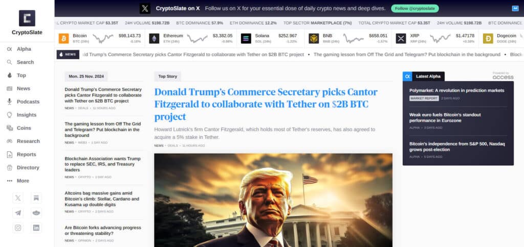 CryptoSlate Crypto News Blog In Singapore