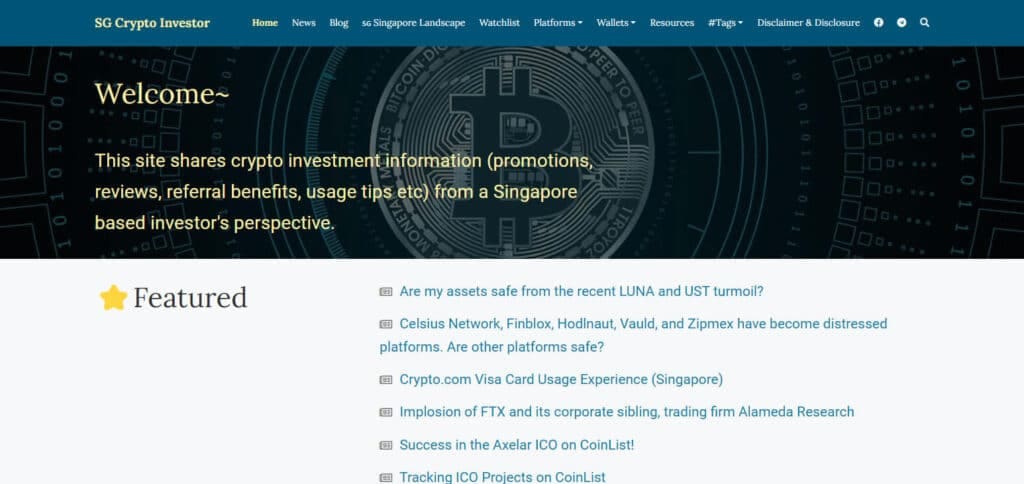 SG Crypto Investor Blog Crypto News Blog In Singapore