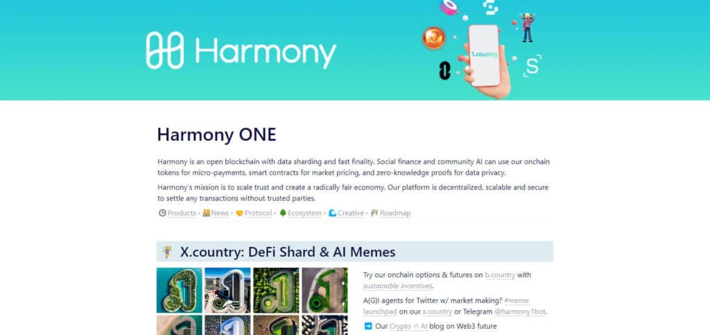 Harmony (ONE) Crypto Under 1$