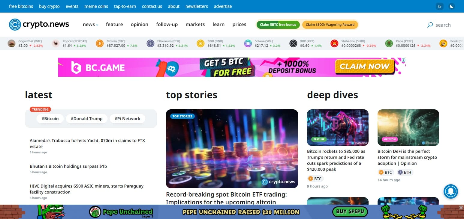 Latest Crypto.News & Updates - Top Trends in Cryptocurrency Today"