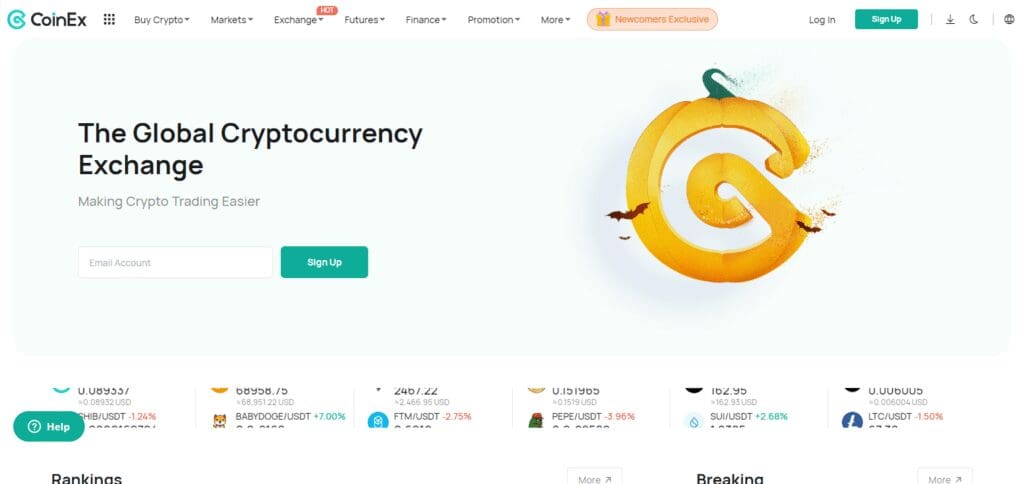 CoinEx No Kyc Crypto Exchange In Dubai