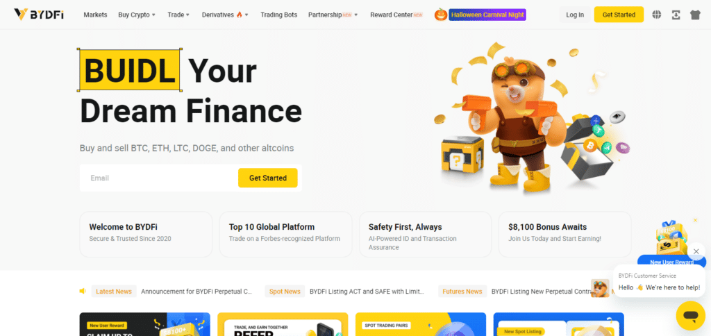 BYDFi No Kyc Crypto Exchange In Dubai
