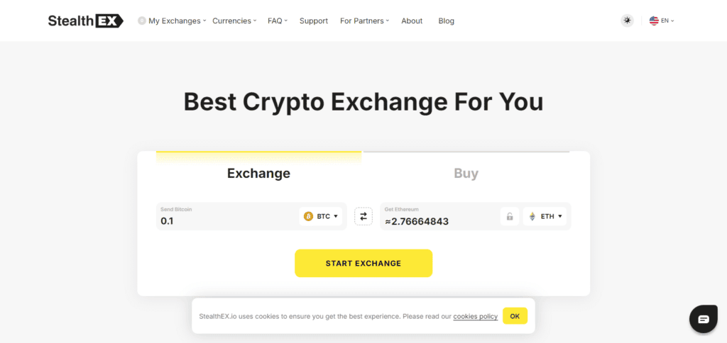 StealthEX No Kyc Crypto Exchange In Dubai