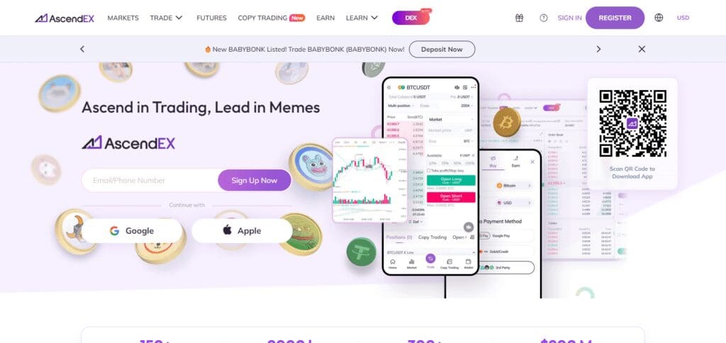 AscendEX (BitMax) Platforms To Trade Meme Coins