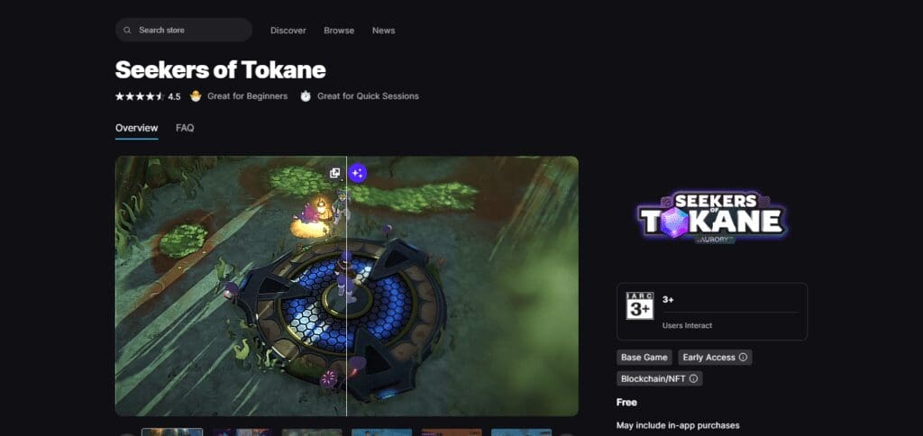 Seekers of Tokane Best Solana NFT Games In The Epic Games Library