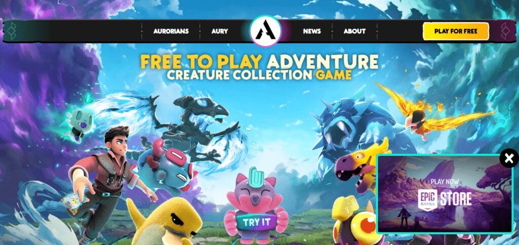 Aurory Best Solana NFT Games In The Epic Games Library
