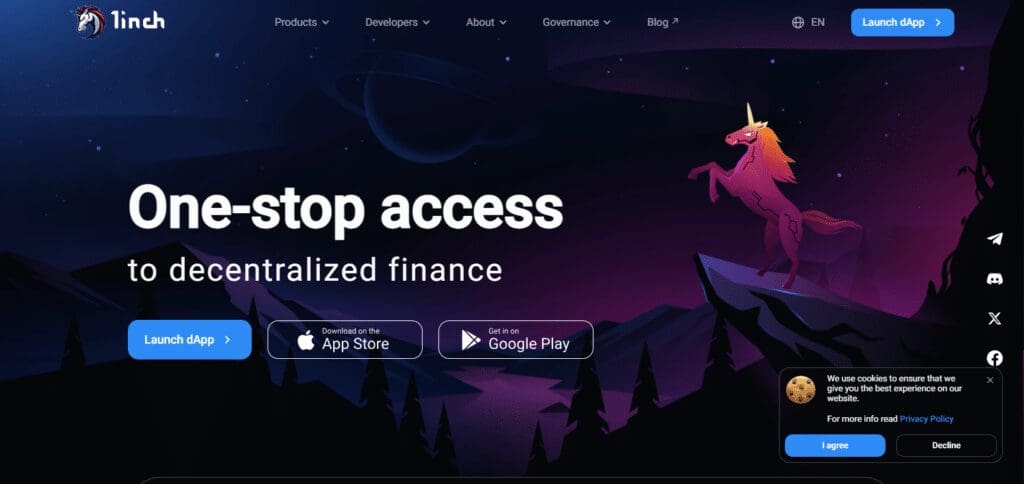 1inch Exchange Decentralized Exchanges  In Thailand
