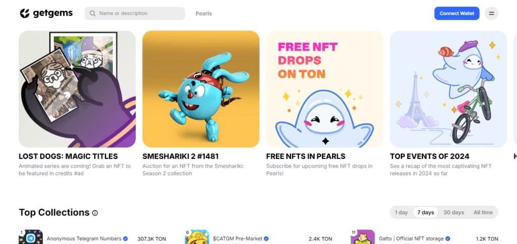 GetGems Best Crypto NFT Platform In USA