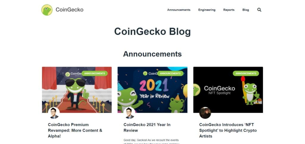 CoinGecko Blog Crypto News Blog In Singapore