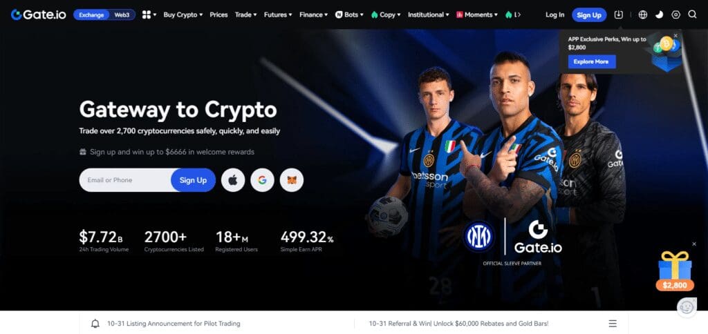 Coinmate Exchange Alternative Gate.io 