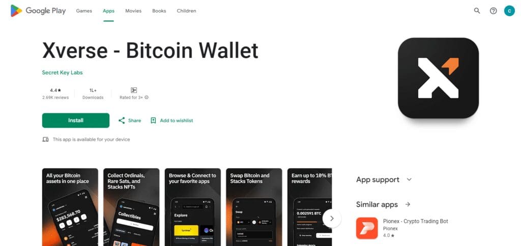 Xverse Wallet Bitcoin Ordinals Wallets