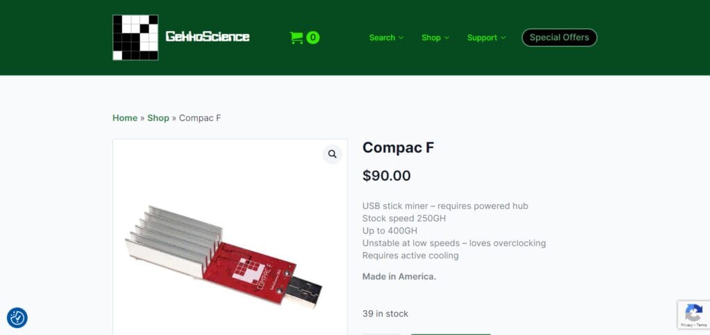 GekkoScience Compac F USB Bitcoin Miners