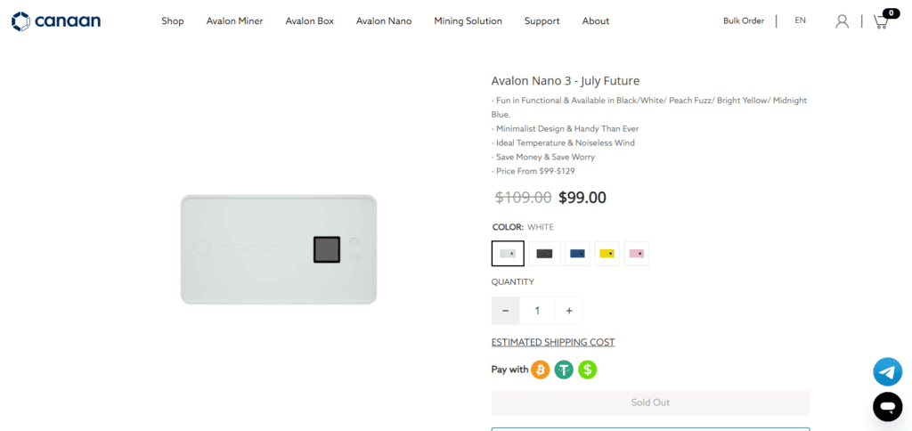 Avalon Nano 3 USB Bitcoin Miners