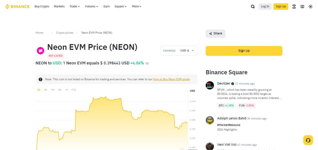 10 Decentralized Finance Coins In 2025 10 Neon Binance (NEOBI)