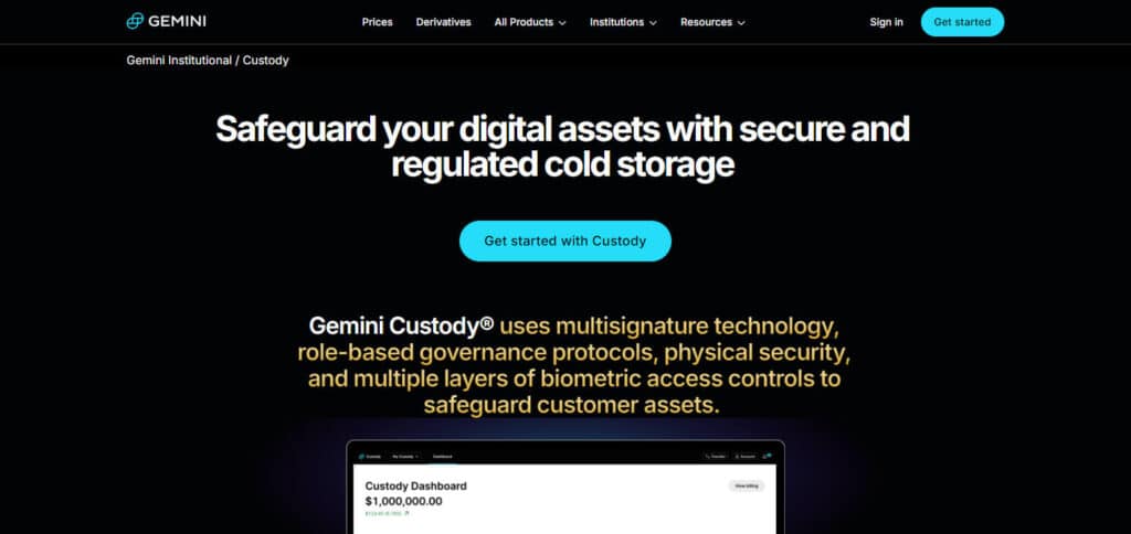 Gemini Custody