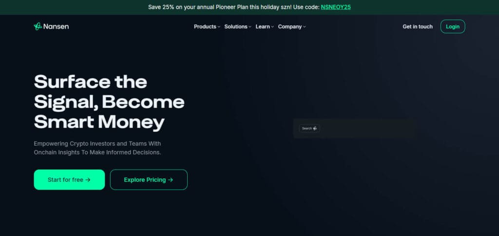Nansen Crypto Analysis Site