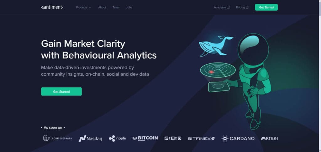 Santiment Crypto Analysis Site