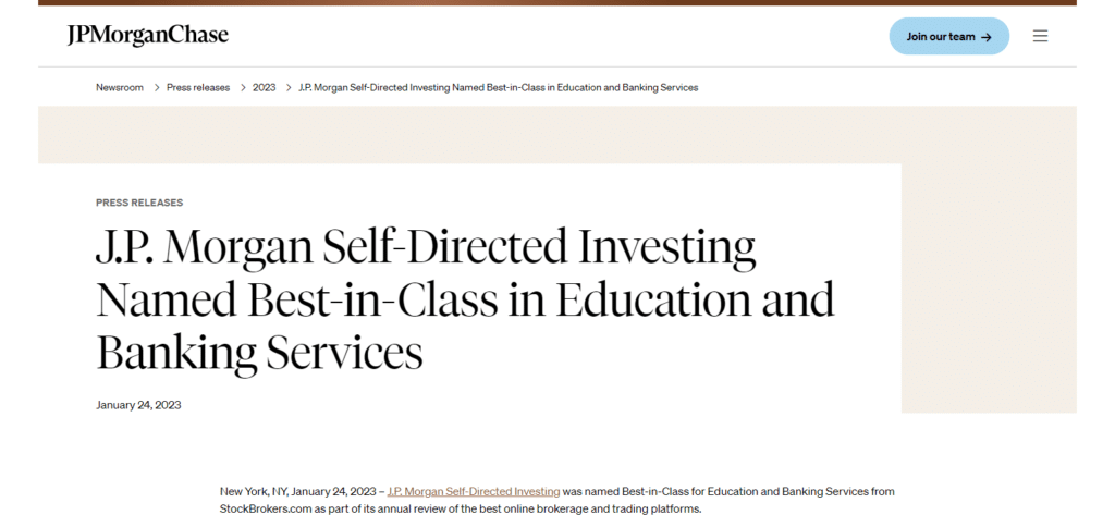 10 Best Investment Company For Roth IRA 9 J.P. Morgan Self-Directed Investing