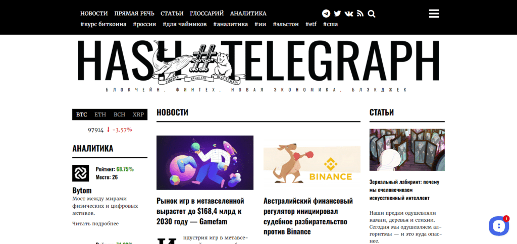 10 Best Russian Language Crypto News Blog 7 HashTelegraph
