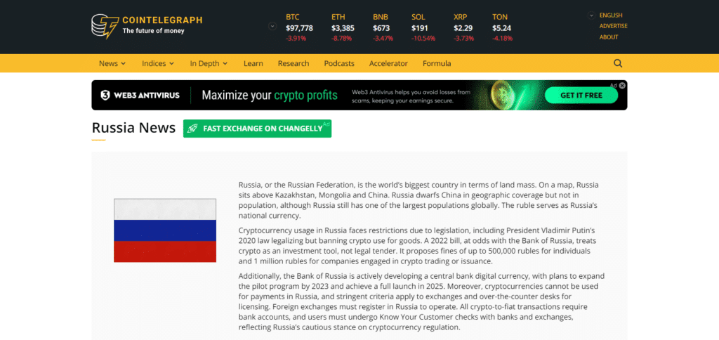 10 Best Russian Language Crypto News Blog 2 Cointelegraph Russia