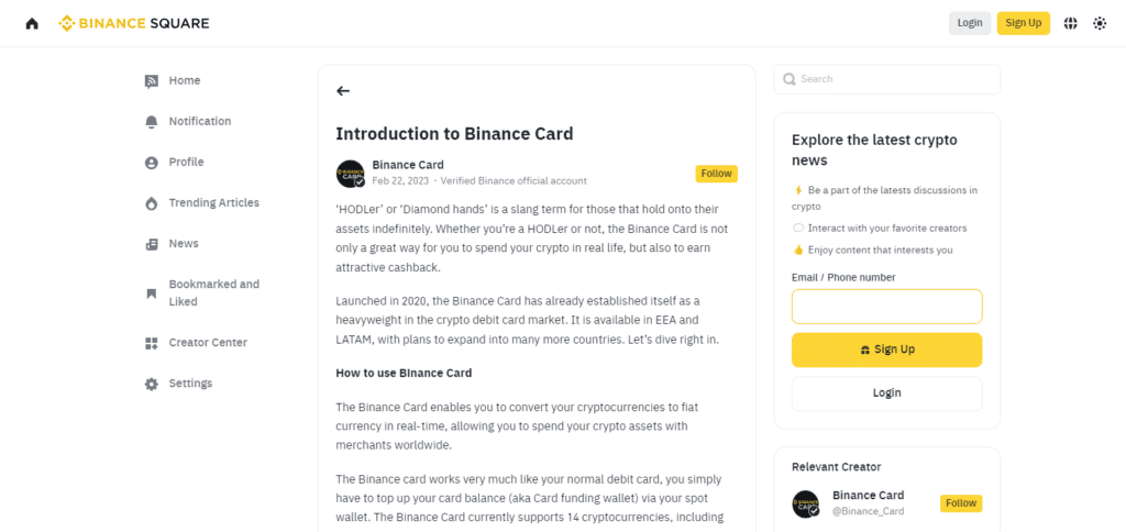10 Best Crypto Debit Cards In UK 10 Binance Card