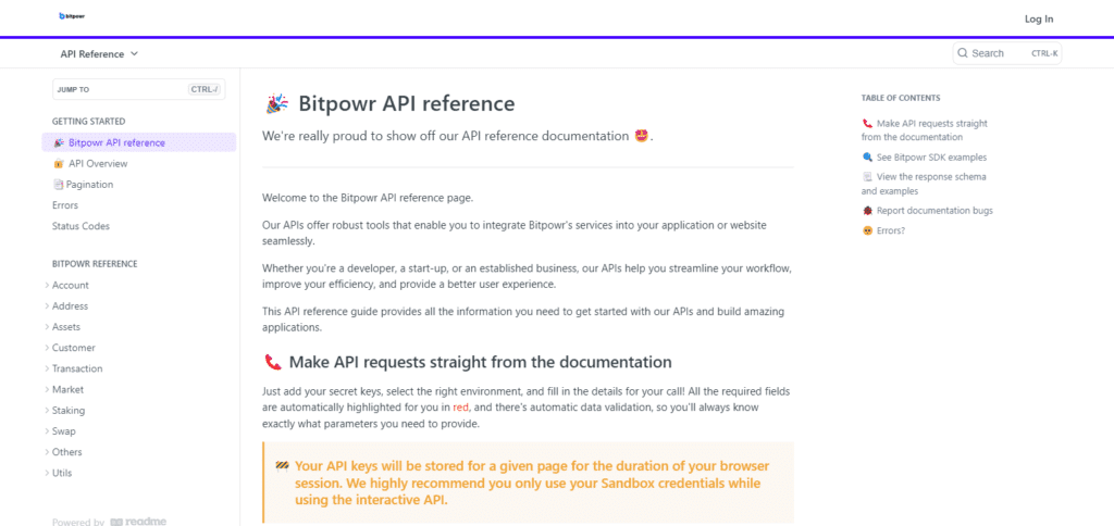 API for Bitpowr Blockchain API Providers for Developers
