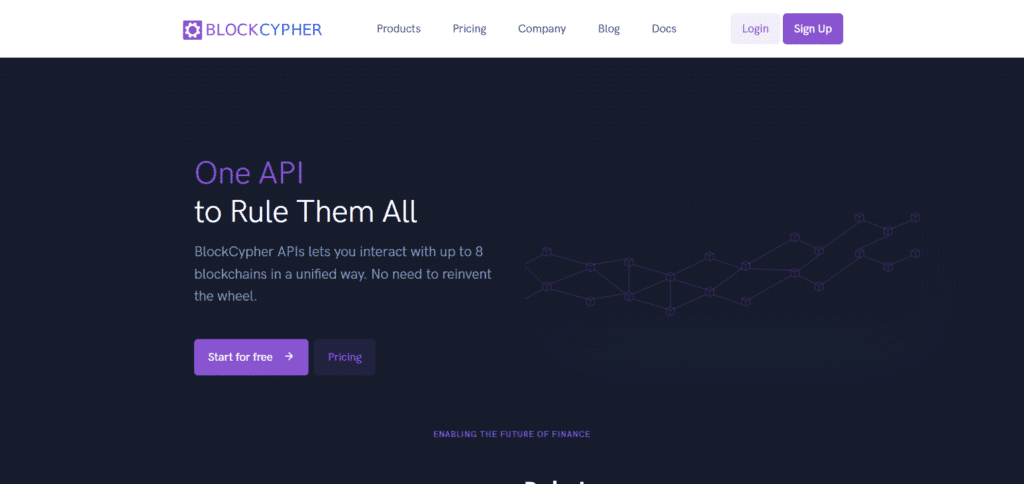 BlockCypher API Blockchain API Providers for Developers