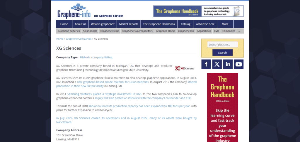 XG Sciences Graphene Stocks to Buy in 2025