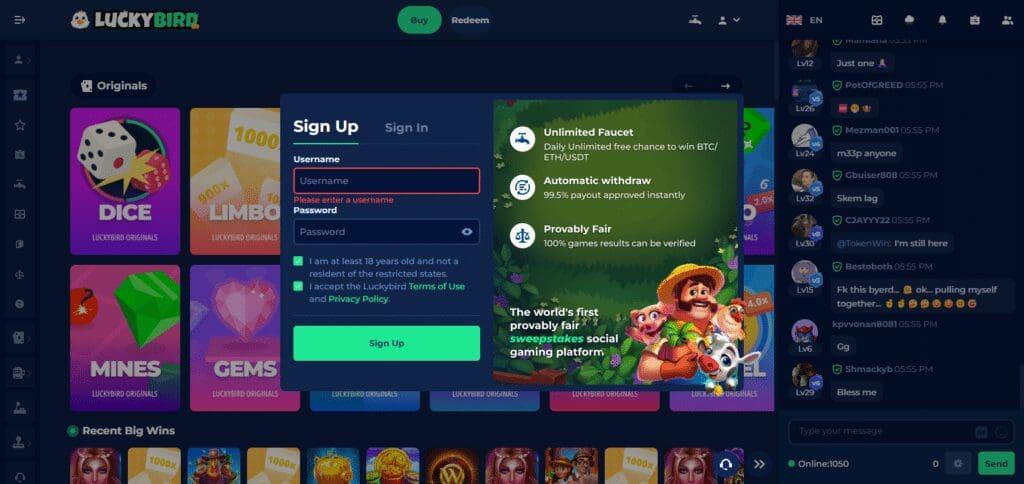 10 Best Crypto Sweepstakes Promotion Codes 6 LuckyBird Casino Best Crypto Sweepstakes Promotion Codes