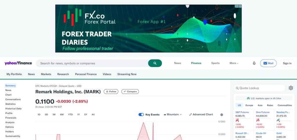 10 Best AI Penny Stocks Under $10 In 2026 6 Remark Holdings (MARK)