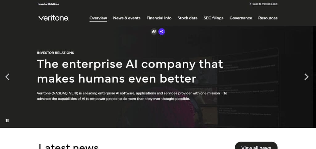 10 Best AI Penny Stocks Under $10 In 2026 4 Veritone Inc. (VERI)
