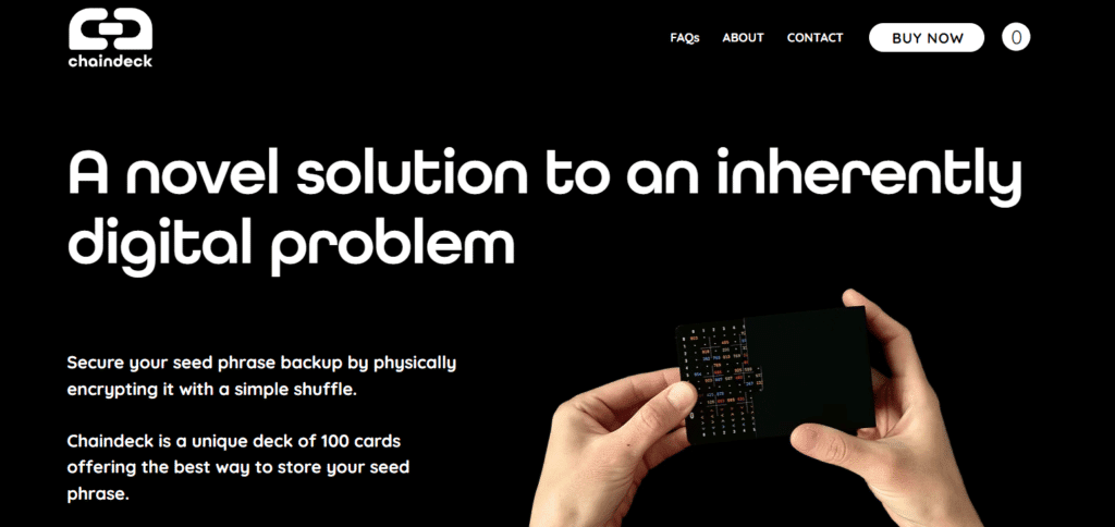 Chaindeck Crypto Steel Wallets for Seed Storage