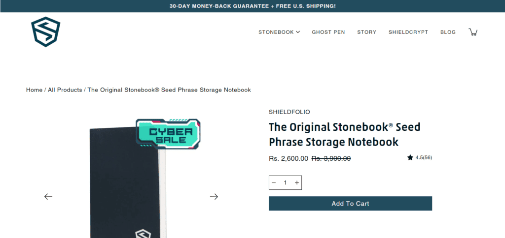 Shieldfolio Stonebook Crypto Steel Wallets for Seed Storage