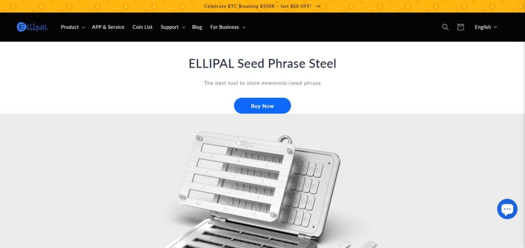 Ellipal Memonic Metal Crypto Steel Wallets for Seed Storage