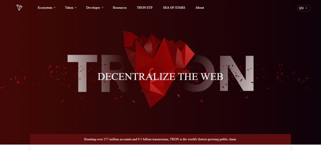 Tron Which Crypto Network Doesn't Charge Network Fees  